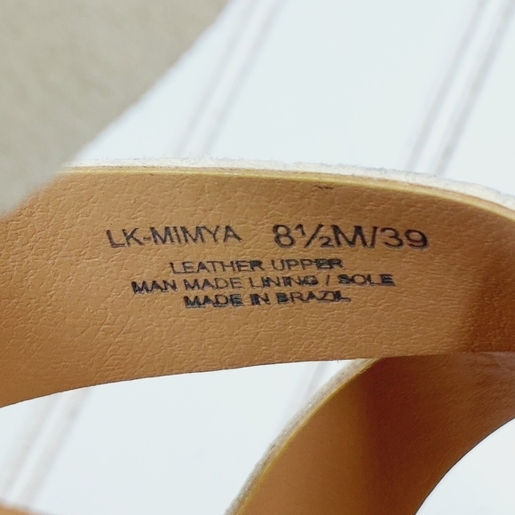 NEW Lucky Brand Mimya Snakeskin Tan Summer High Platform Wedge Sandals K984 - Picture 9 of 10